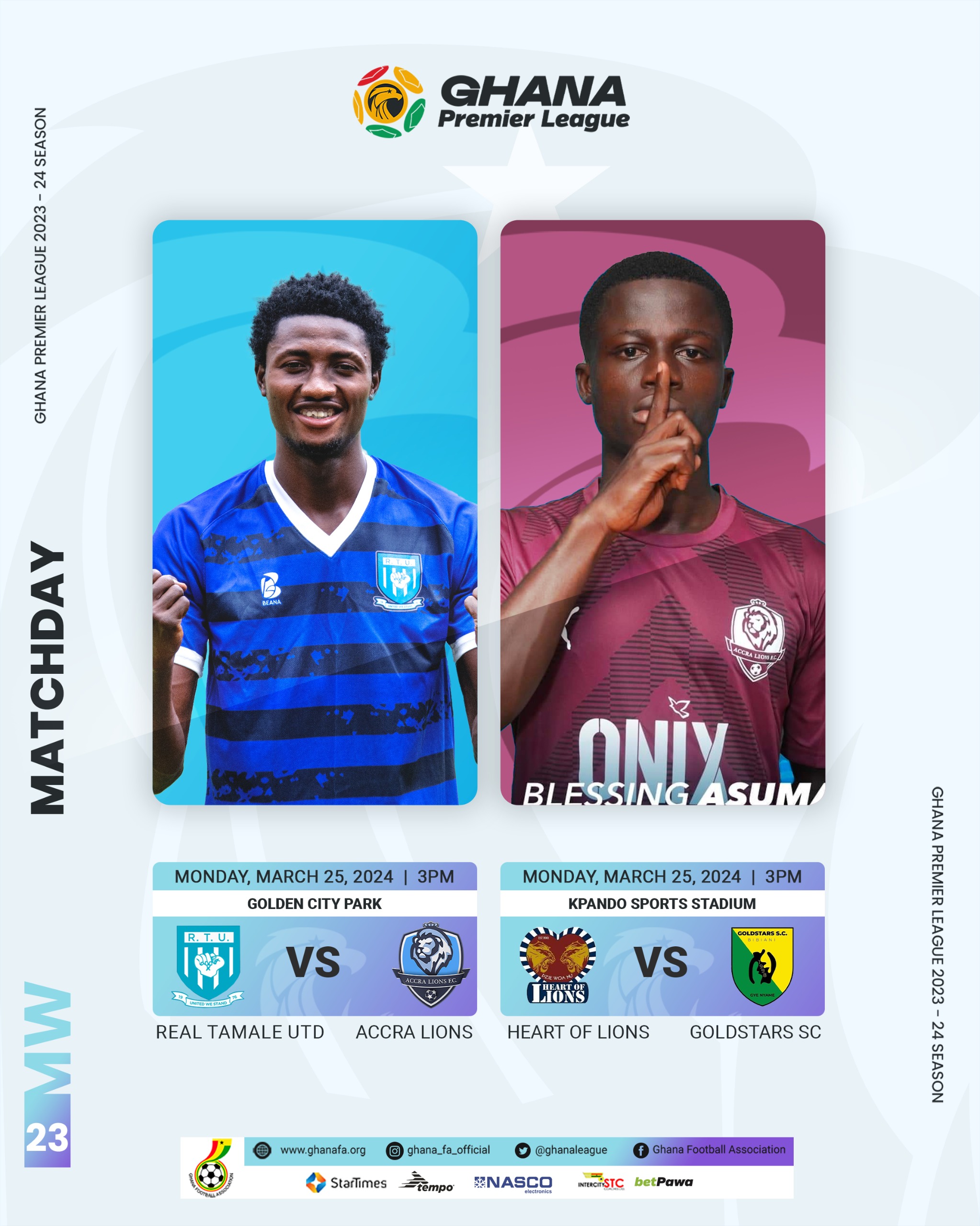 Heart of Lions battle Gold Stars, Real Tamale United host Accra Lions Monday