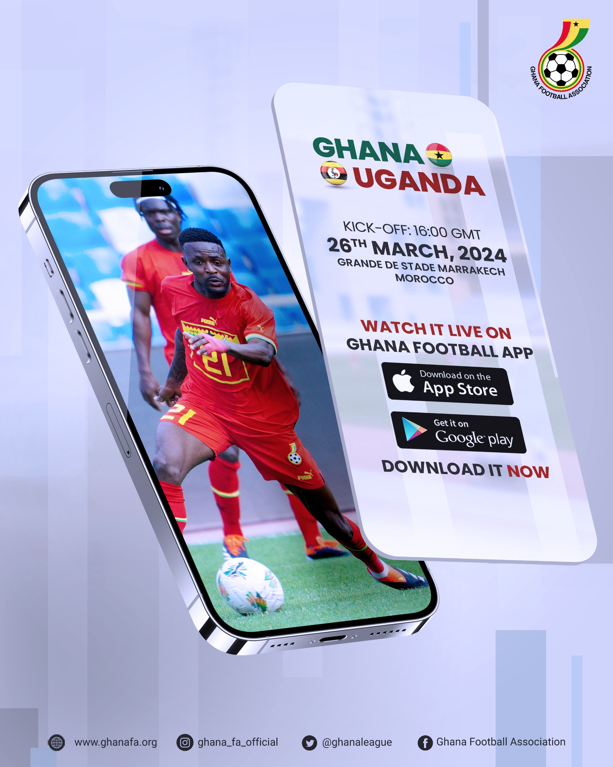 Ghana vs Uganda friendly to stream live on Ghana Football App and YouTube