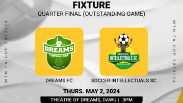 MTN FA Cup: Date for Dreams FC vs Soccer Intellectuals FC outstanding game confirmed