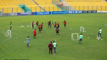 PHOTOS: Black Starlets hold recovery training session after semi-final loss to Burkina Faso