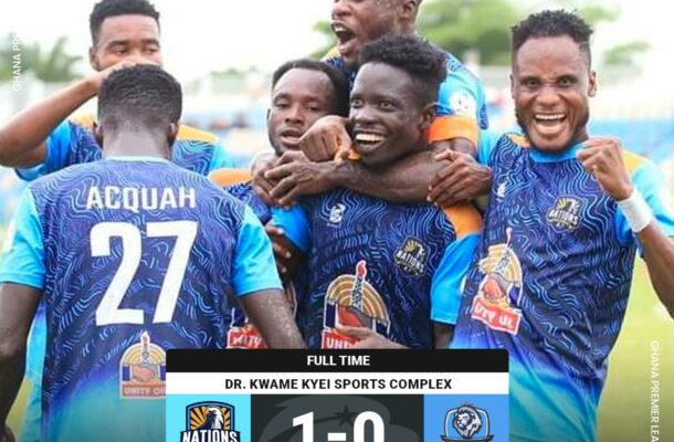 Nations FC move within four points of leaders FC Samartex after Accra Lions win