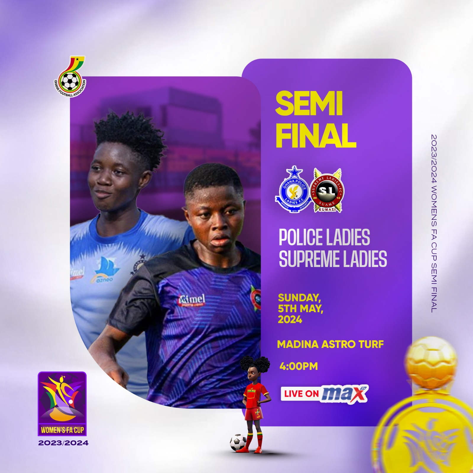 Police Ladies face off with Supreme Ladies in Women's FA Cup semis