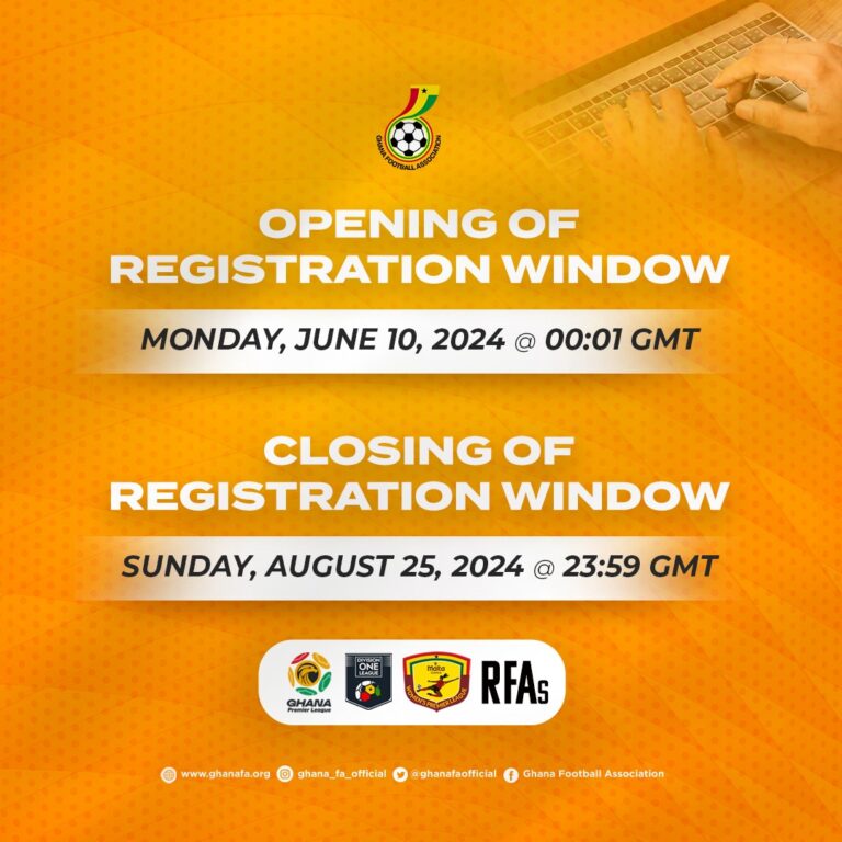 Opening of 2024/25 season registration window for all clubs