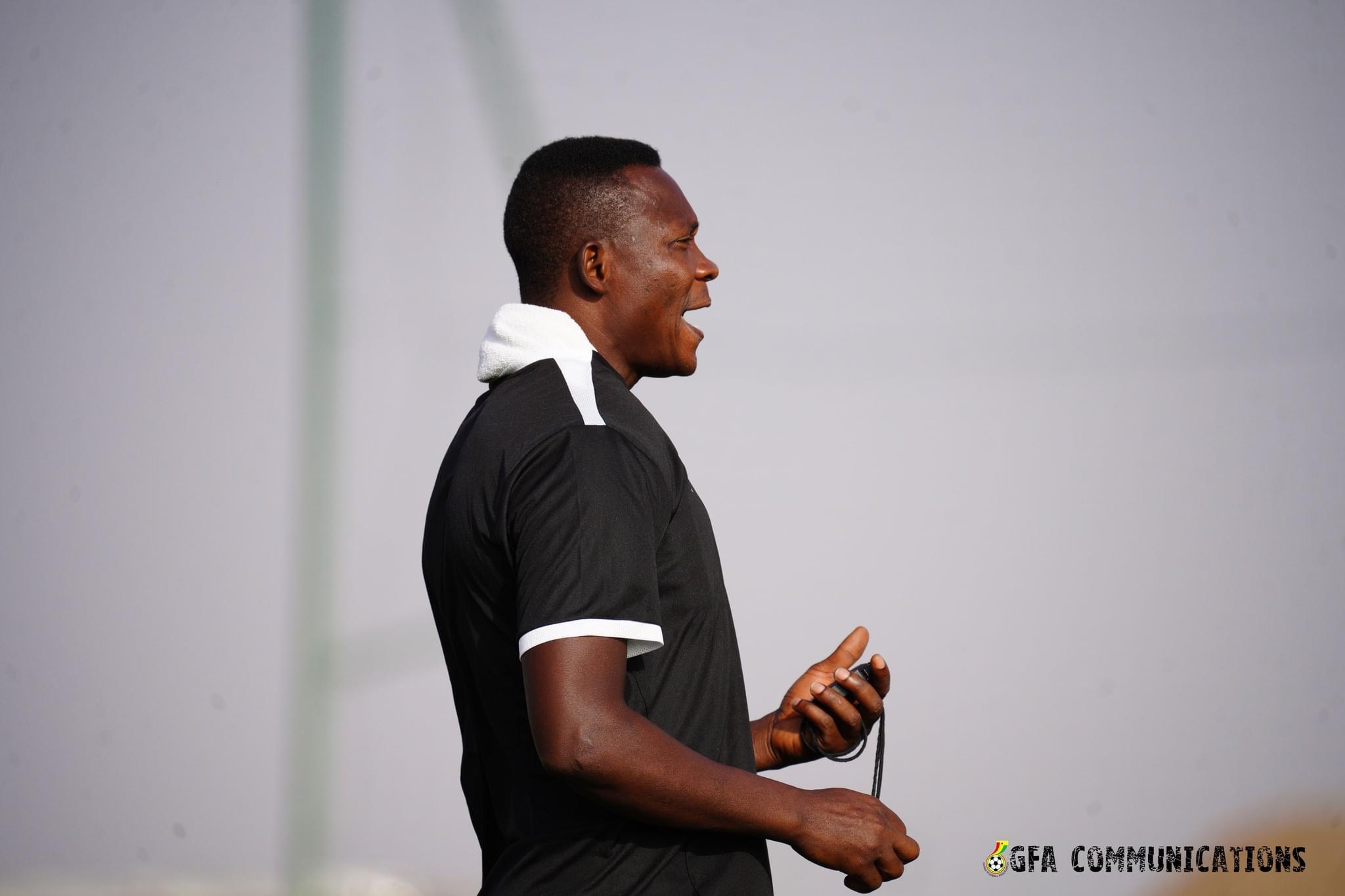 John Paintsil monitors players in Asante Kotoko-Legon Cities game in Kumasi