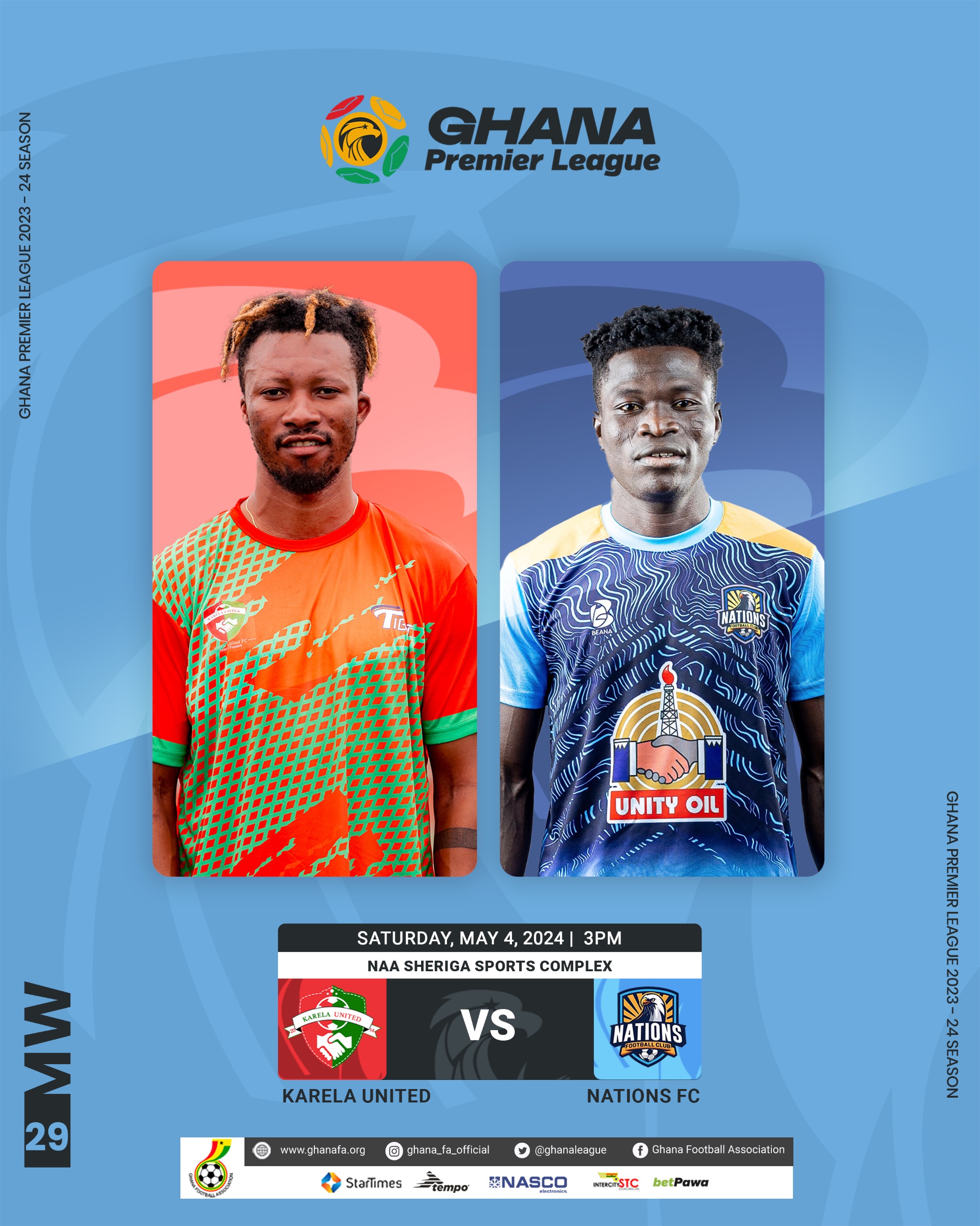 Karela United face Nations FC in survival battle on Saturday