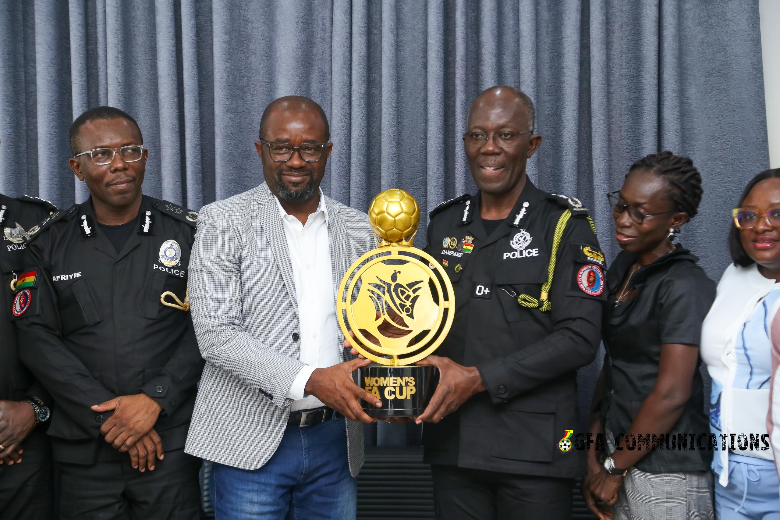 Women’s FA Cup Trophy Tour: President Simeon-Okraku lauds IGP, Ghana Police Service