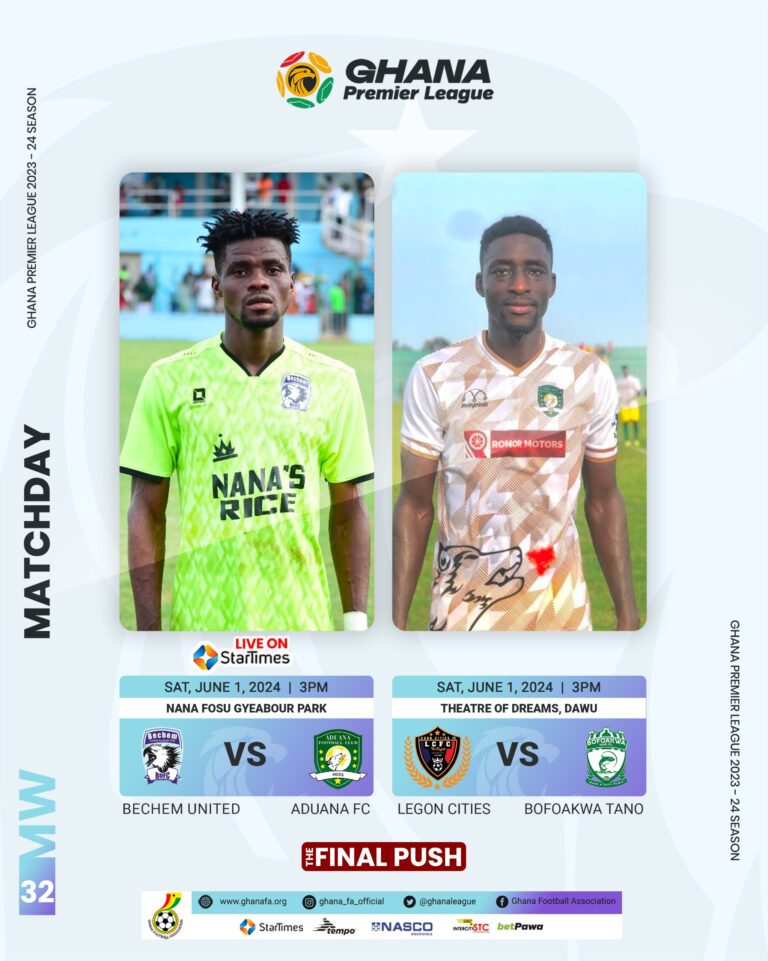 Premier League Saturday preview: Bechem United host Aduana FC in Bono derby; Legon Cities battle Bofoakwa Tano