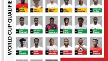 Ghana squad for 2026 FIFA World Cup qualifier against Mali, Central African Republic named