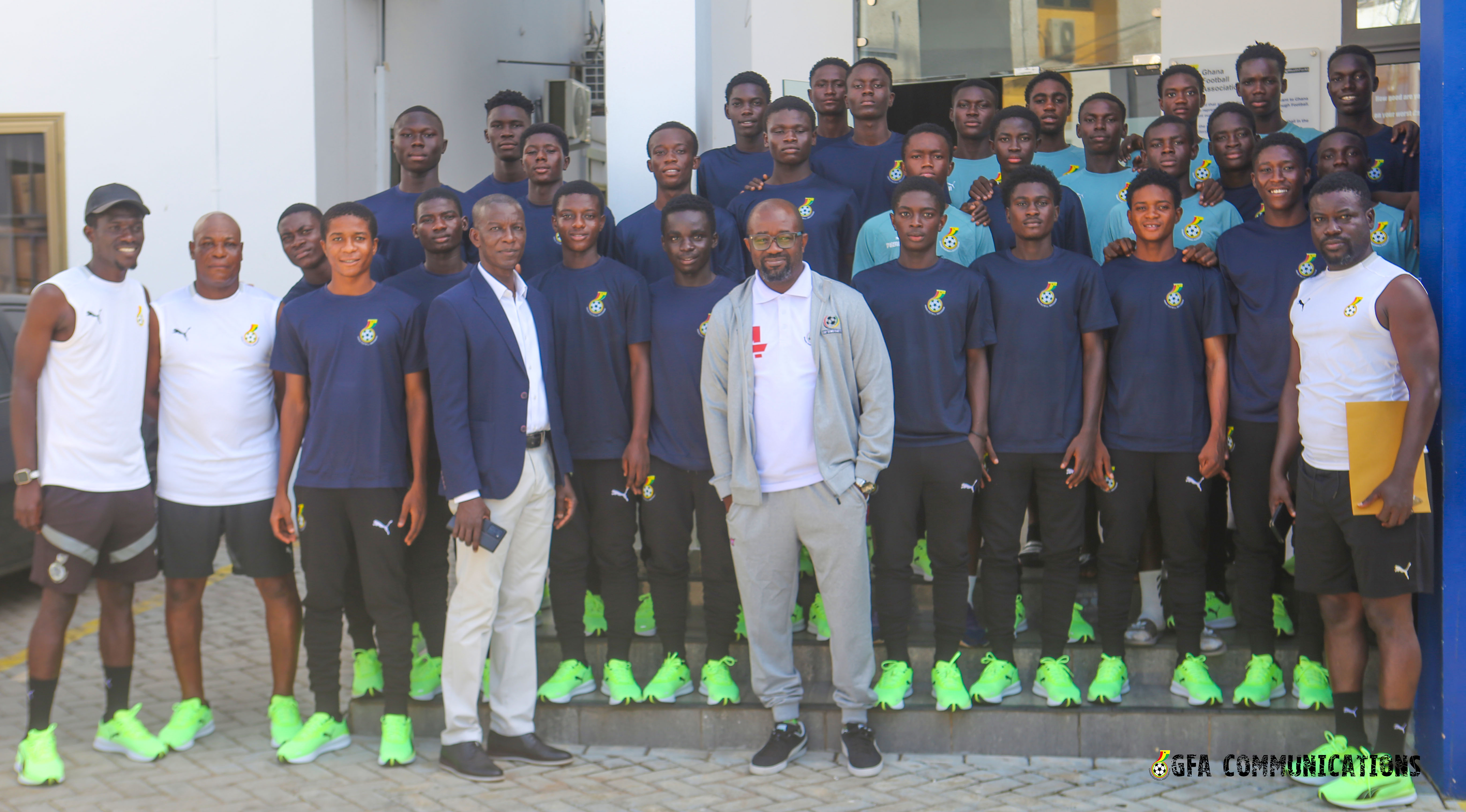 Newly-formed National U16 Boys team visits GFA boss Simeon-Okraku