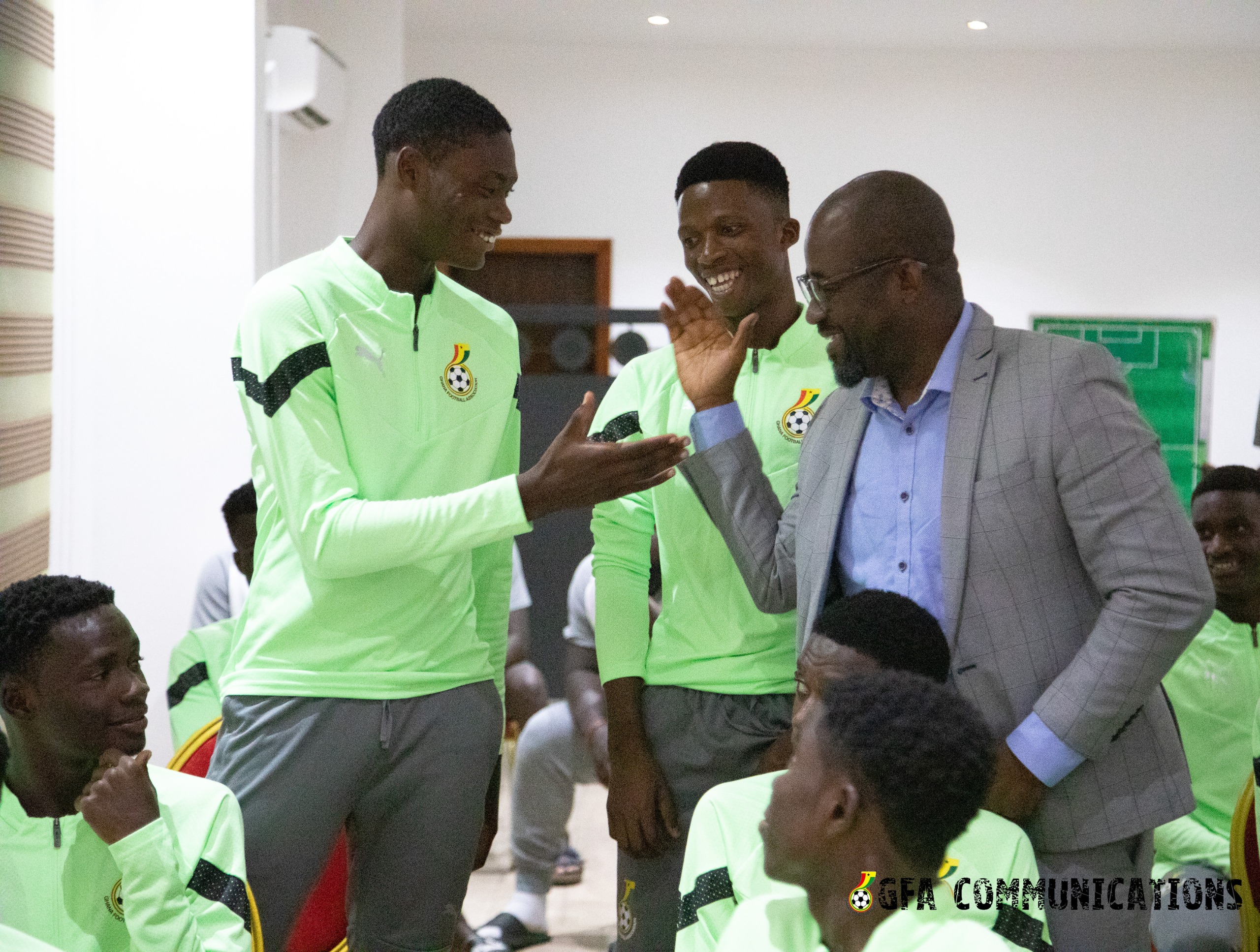 President Simeon-Okraku motivates U17 team ahead of WAFU B tournament