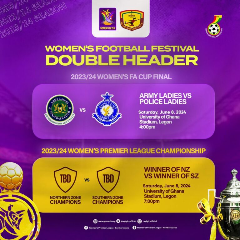 Women's FA Cup & Women's Premier League final double-header clash set for June 8