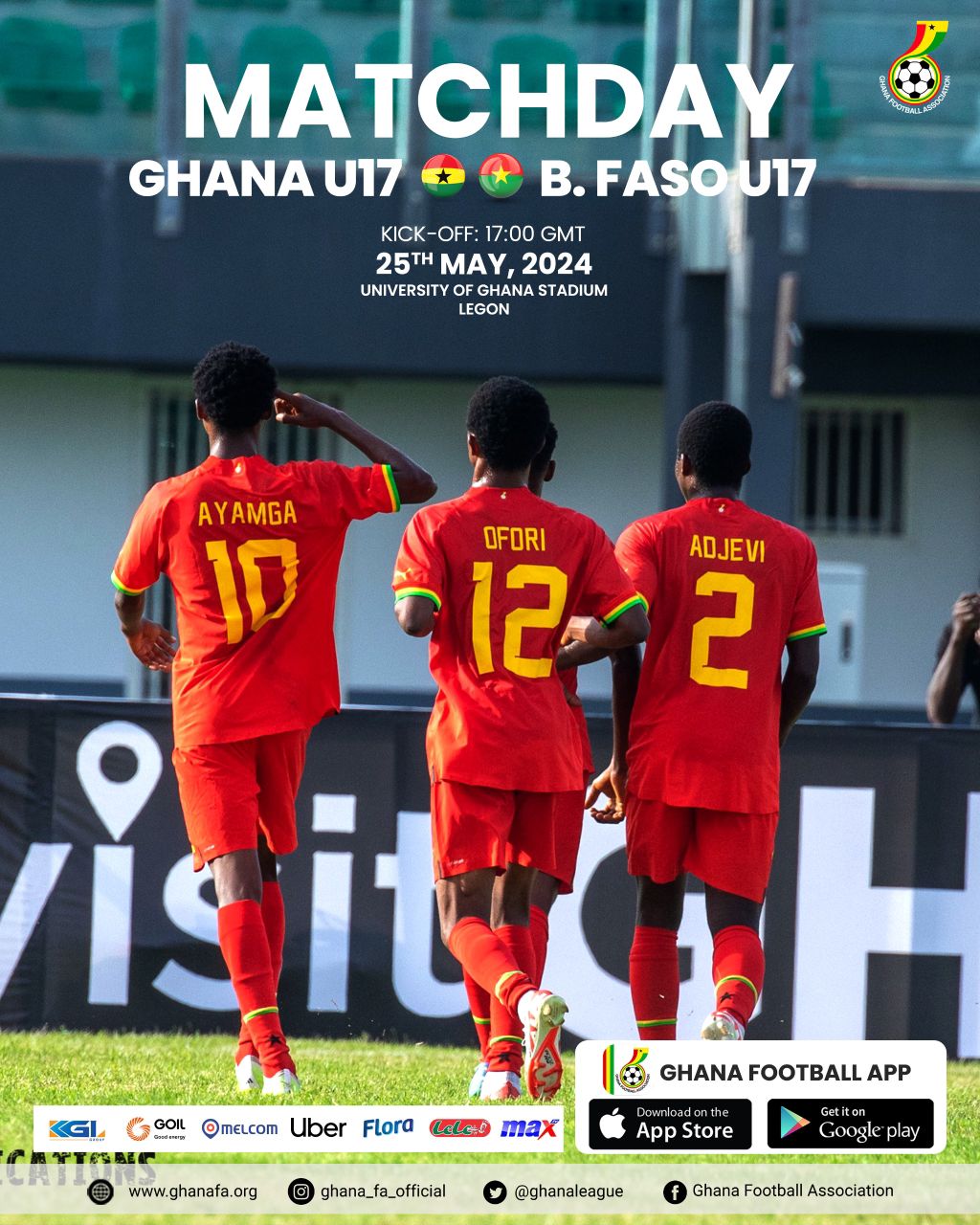 Ghana take on Burkina Faso in WAFU U17 semi-final at 17:00GMT today