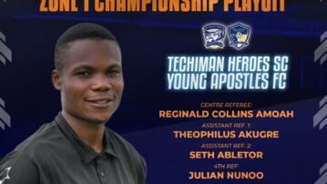 Match Official for Division One League Zone One Playoff match