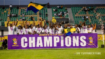 President Simeon-Okraku congratulates Army Ladies on Women’s FA Cup success