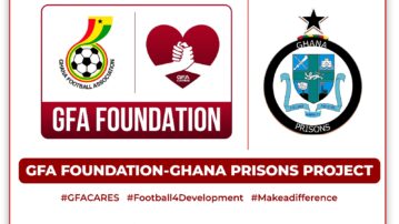 GFA presents football equipment to Sunyani Prisons in the Bono Region