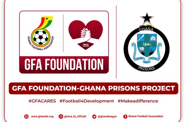 GFA Presents Football Equipment to Sunyani Prisons in the Bono Region