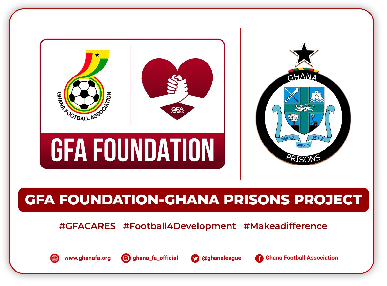 GFA presents football equipment to Sunyani Prisons in the Bono Region