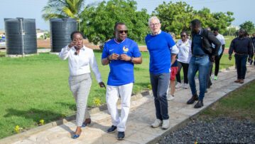 PHOTOS: French Ambassador tours Ghanaman Soccer Center of Excellence (GSCE) in Prampram