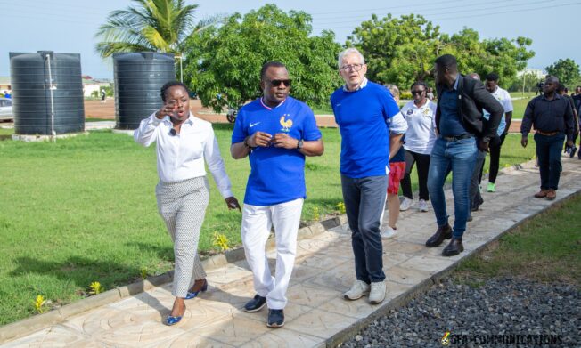 PHOTOS: French Ambassador tours Ghanaman Soccer Center of Excellence (GSCE) in Prampram