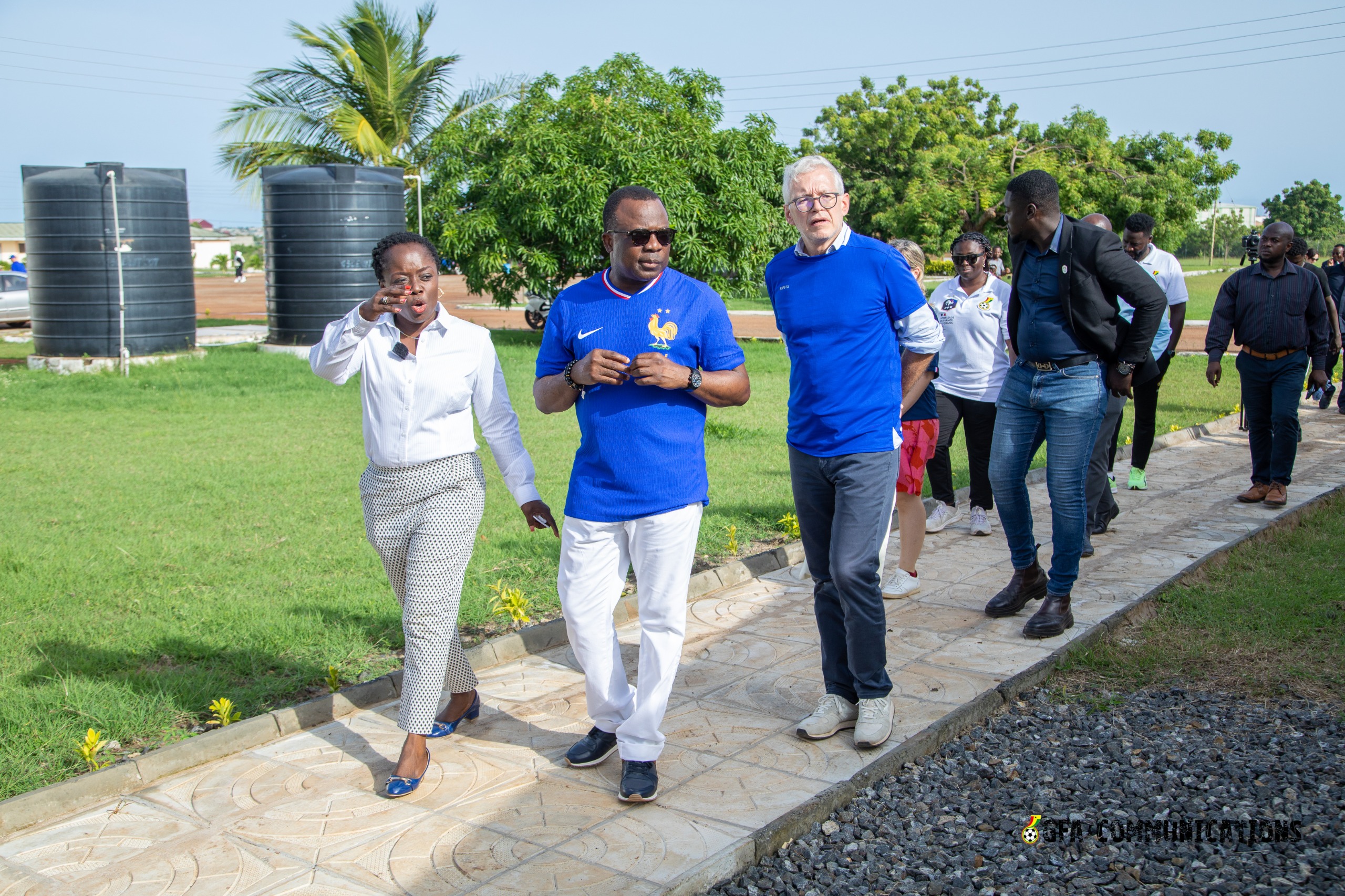 PHOTOS: French Ambassador tours Ghanaman Soccer Center of Excellence (GSCE) in Prampram