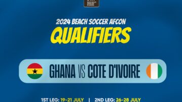 Ghana set for thrilling showdown against Cote D'Ivoire in 2024 Beach Soccer AFCON Qualifiers