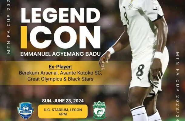 Black Stars legend Emmanuel Agyemang Badu named Legend Icon for 2024 MTN FA Cup final