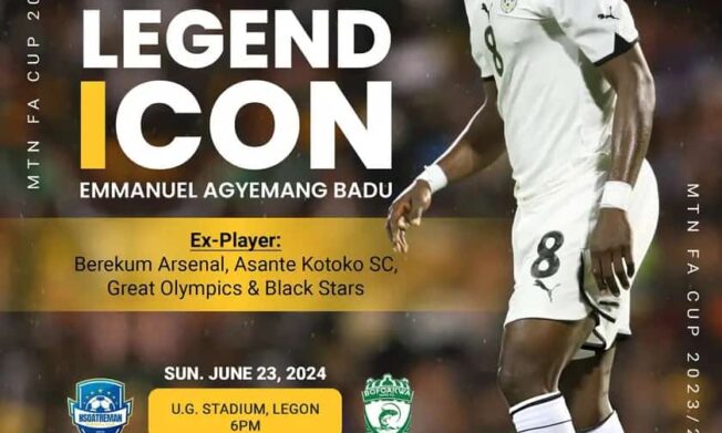 Black Stars legend Emmanuel Agyemang Badu named Legend Icon for 2024 MTN FA Cup final