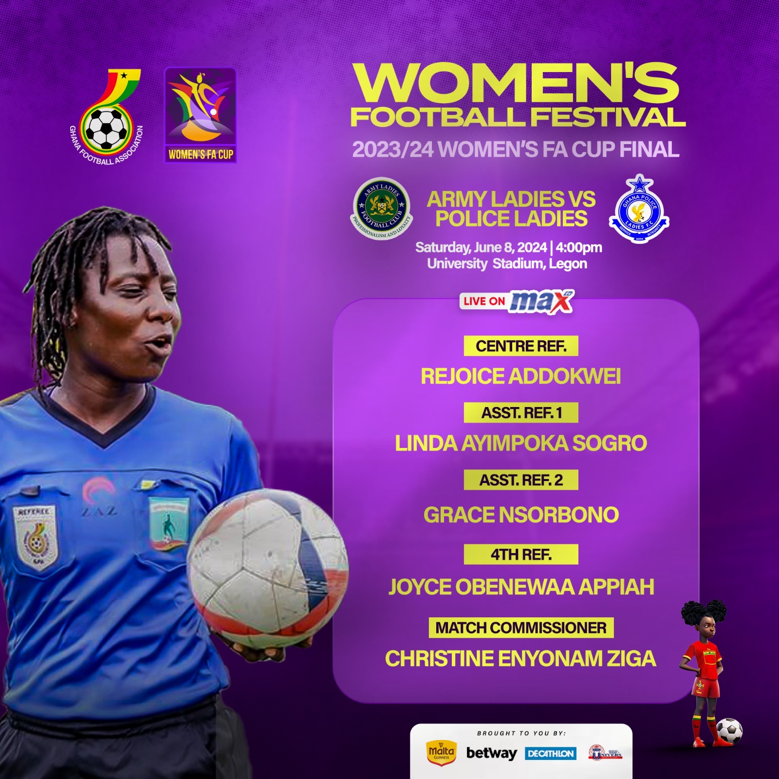 Referee Rejoice Addokwei gets Women’s FA Cup final appointment