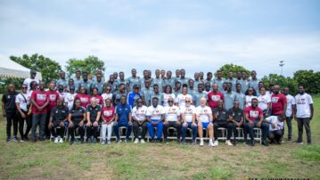 GFA Staff plant trees at Prampram in support of Green Ghana Campaign