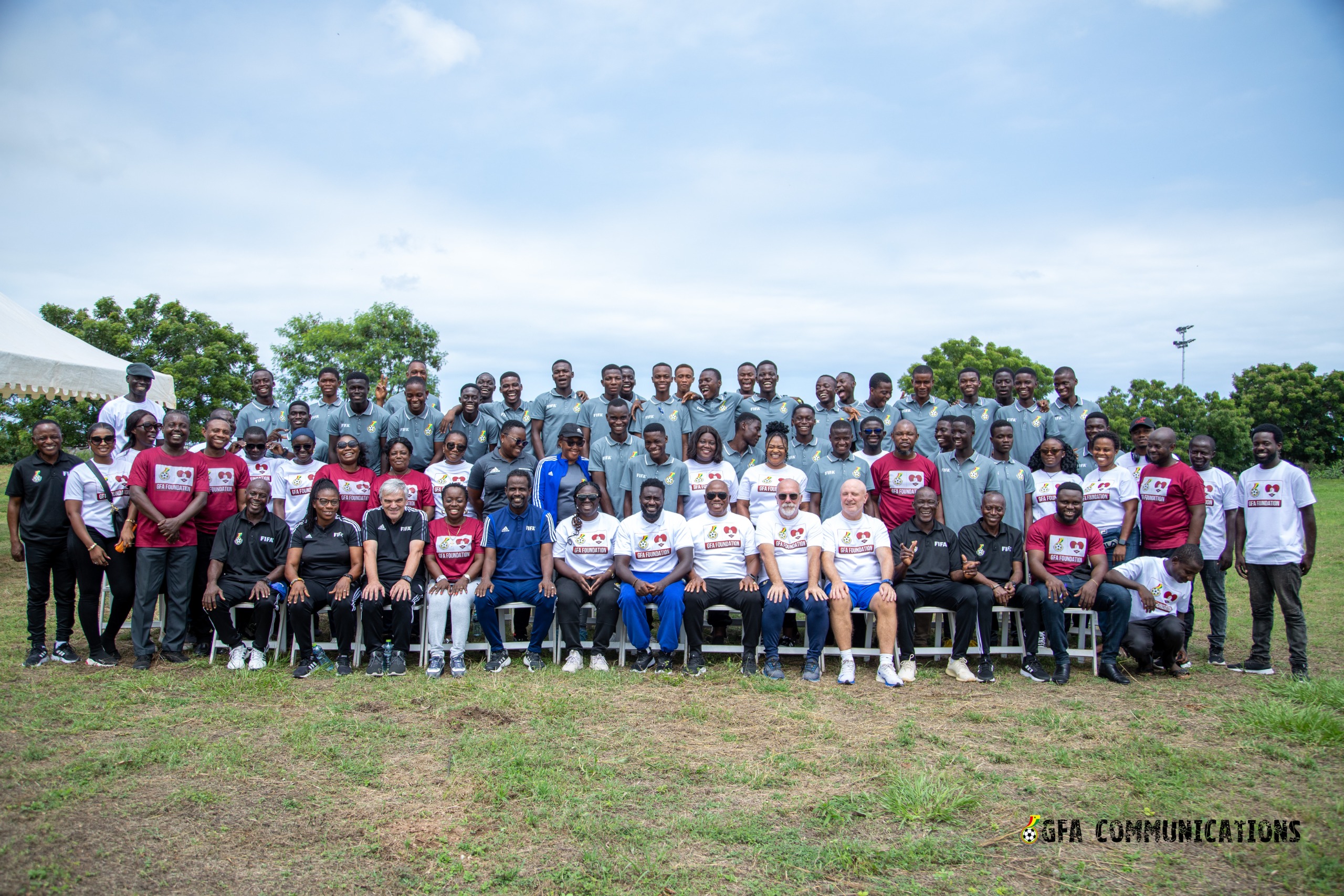 GFA Staff plant trees at Prampram in support of Green Ghana Campaign