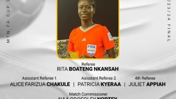 All female FIFA Match Officials to handle 2023/24 MTN FA Cup finals
