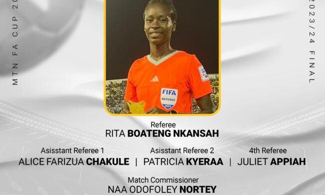 All female FIFA Match Officials to handle 2023/24 MTN FA Cup finals