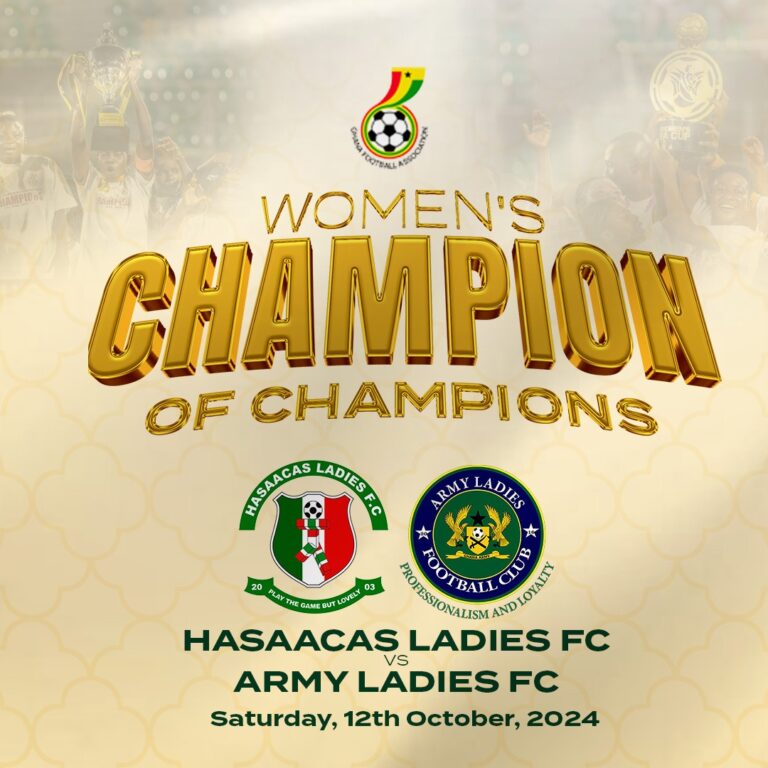 Women’s Champion of Champions: Hasaacas Ladies squares off with Army Ladies on October 12