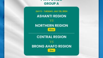 KGL U17 Colts: Ashanti square off with Northern Region; Central clash with Brong Ahafo on Match Day 5