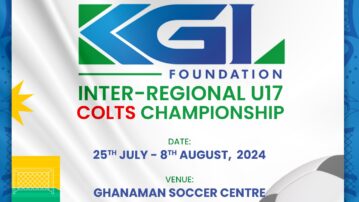KGL Foundation Inter-Regional U17 Colts Championship not open to General Public