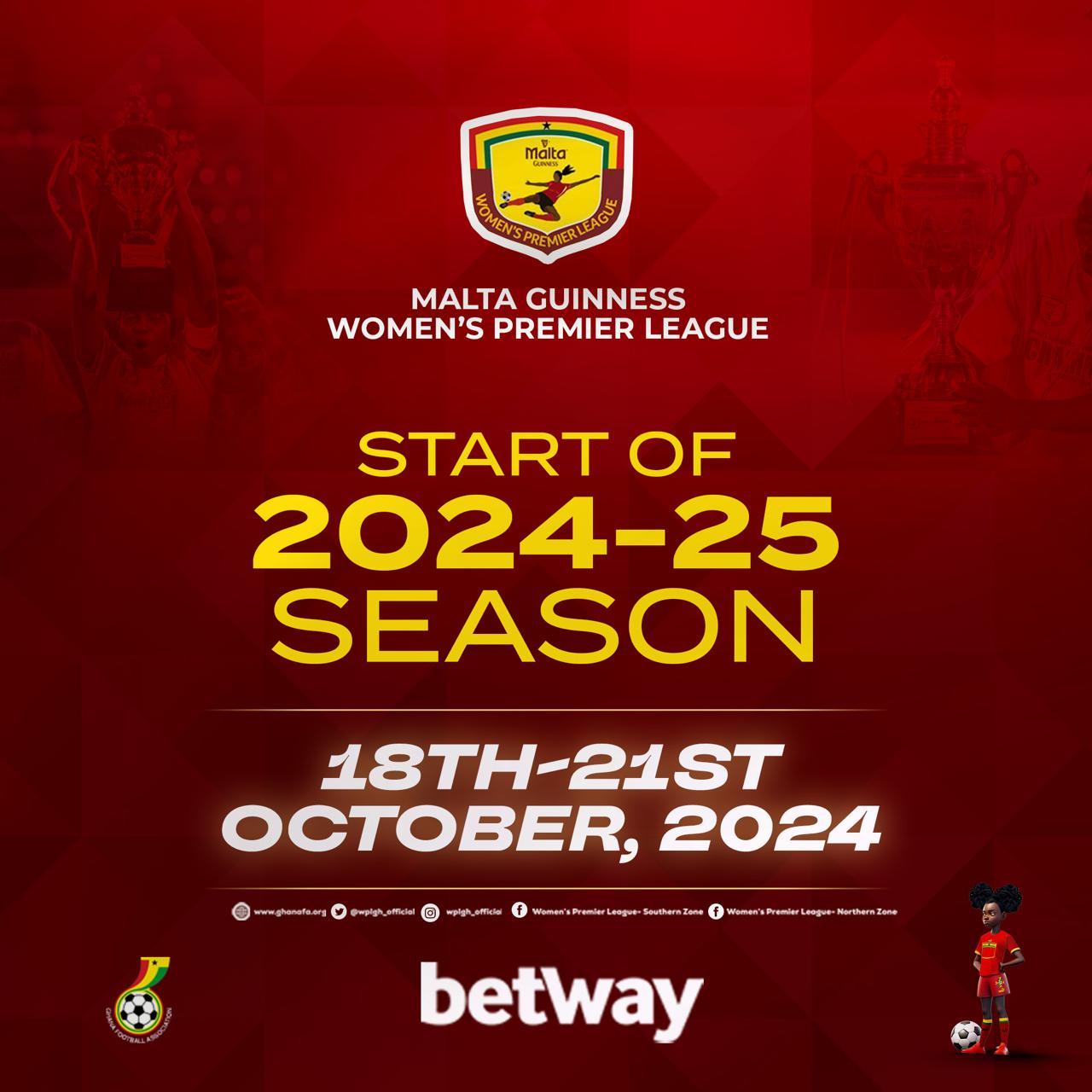 2024/25 Malta Guinness Women’s Premier League set for an October 18 kickoff