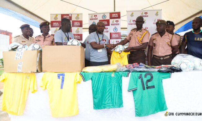 Nsawam Prisons Receives Football Equipment and Logistics