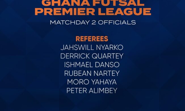 Match Officials named for Futsal Premier League Match Day Two
