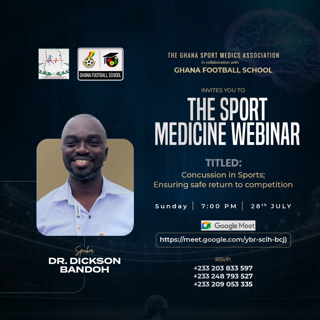 Dr Dickson Bandoh speaks on Concussion and safe return to competition