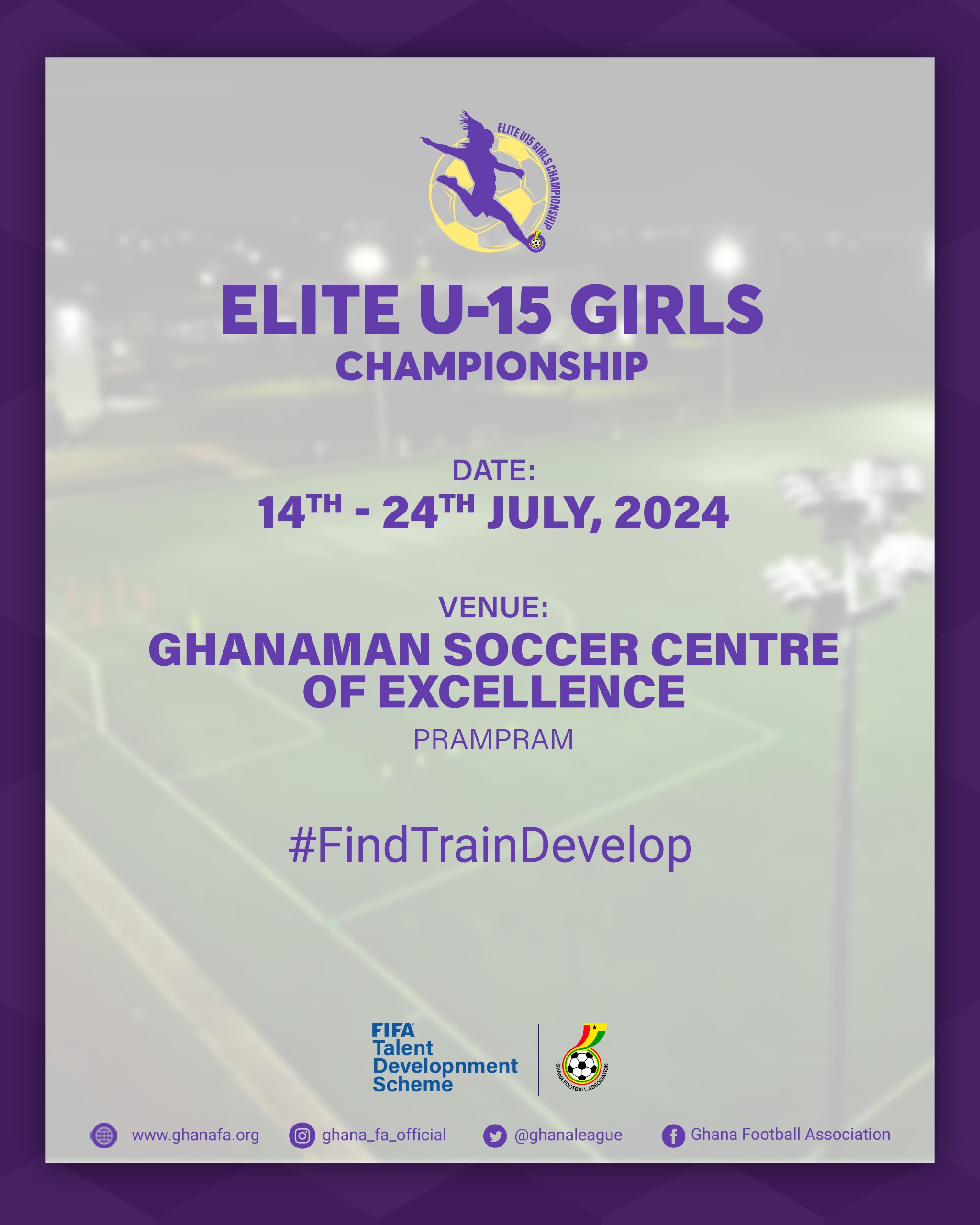 FIFA TDS: Group pairings of Elite U-15 Girls Championship