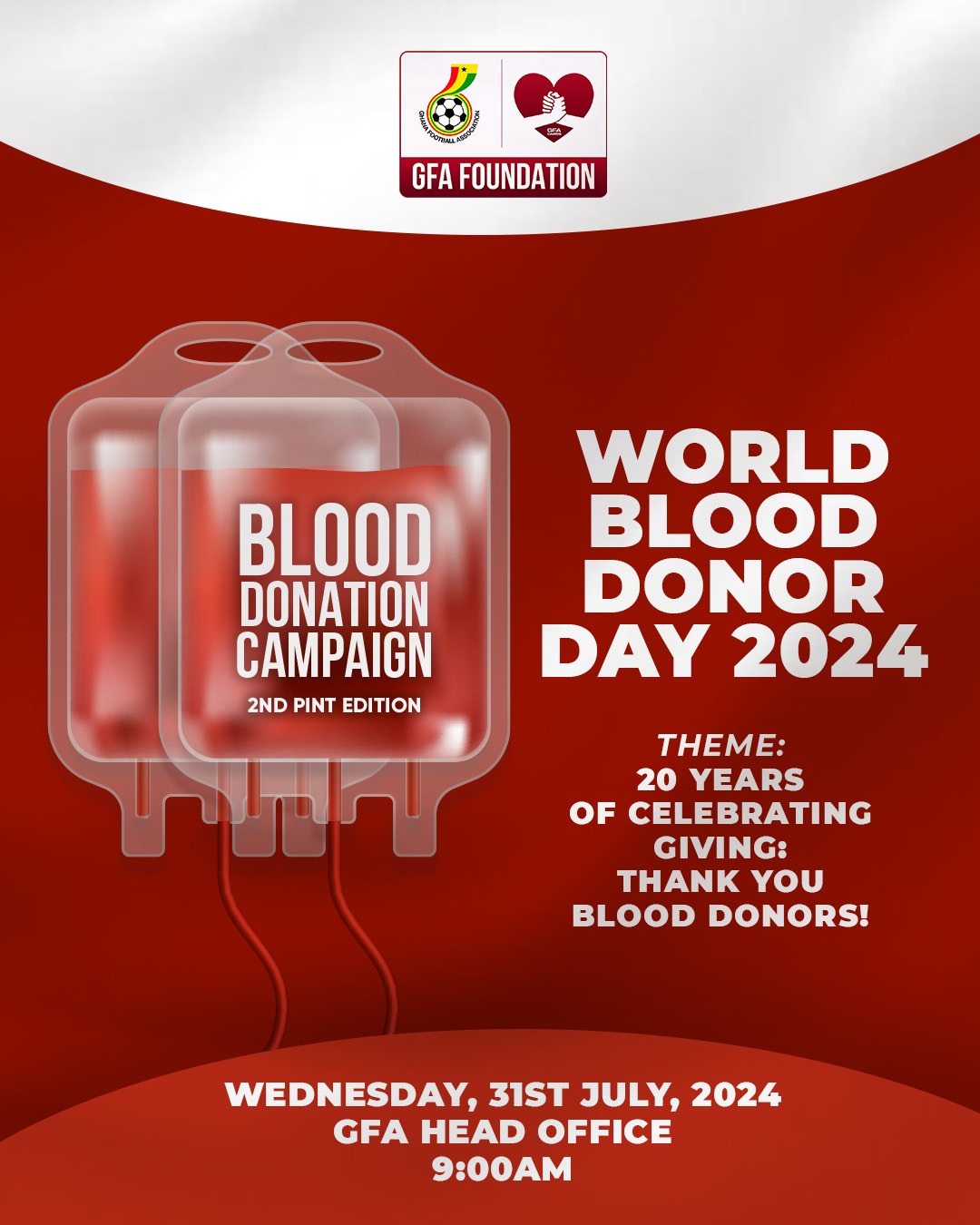 GFA Foundation Reschedules Blood Donation Exercise to 31st July 2024