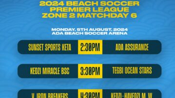 Beach Soccer Premier League clubs to excite fans at Ada Asafotufiam festival & Senya this weekend
