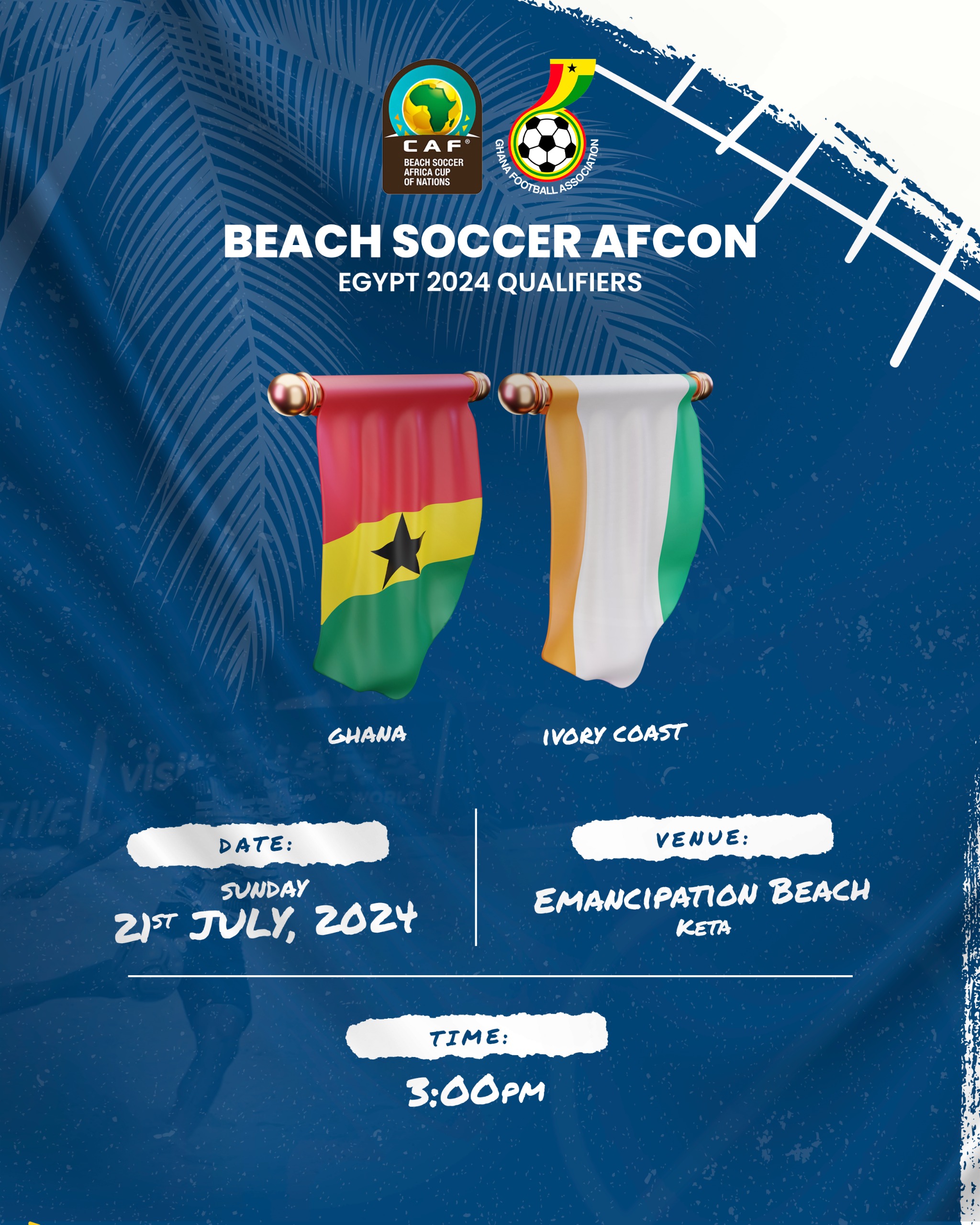 BEACH SOCCER AFCON: Ghana to host Ivory Coast in 2024 qualifiers on July 21