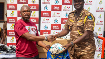 Akuse Local Prison Receives Football Equipment and Logistics