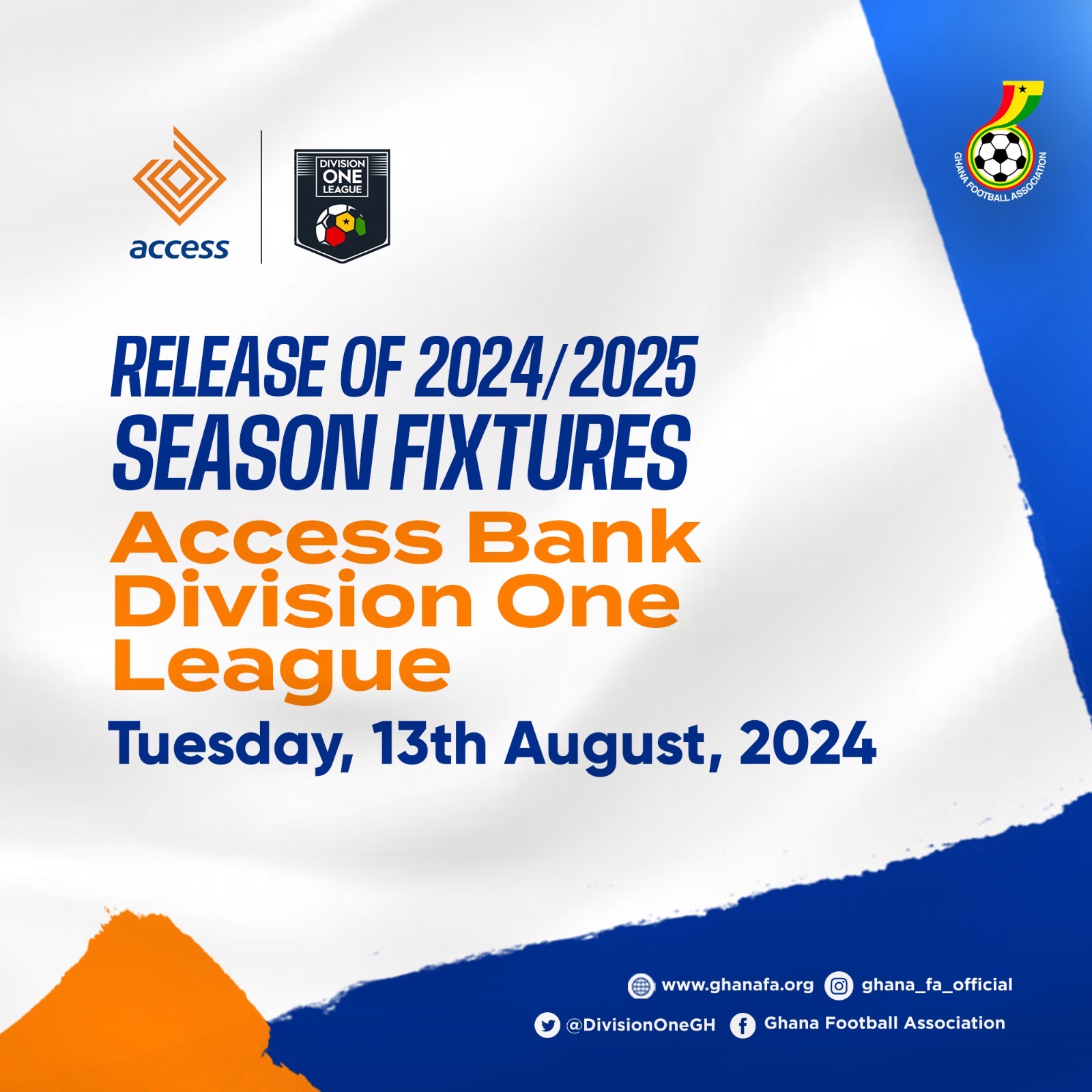 GFA to Release 2024/25 Access Bank Division One League Fixtures on August 13