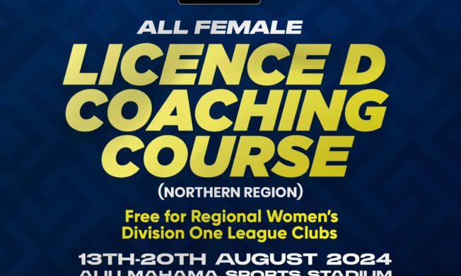 Free Licence ‘D’ coaching course for Regional Women's DOL Clubs in Northern Region takes place August 13-20, 2024