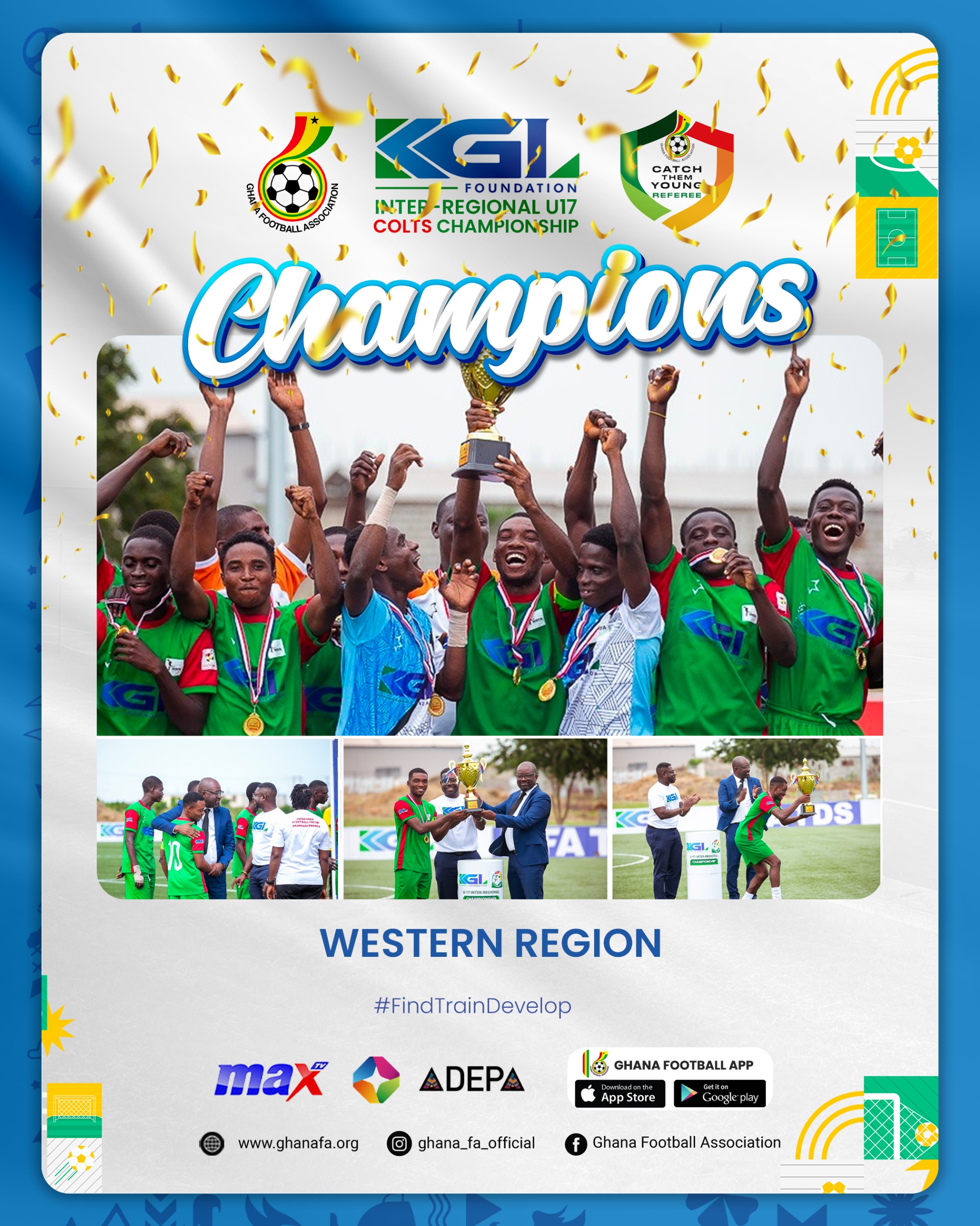 KGL U17 Colts: Western Region defeats Eastern Region 2-1 to win Championship title