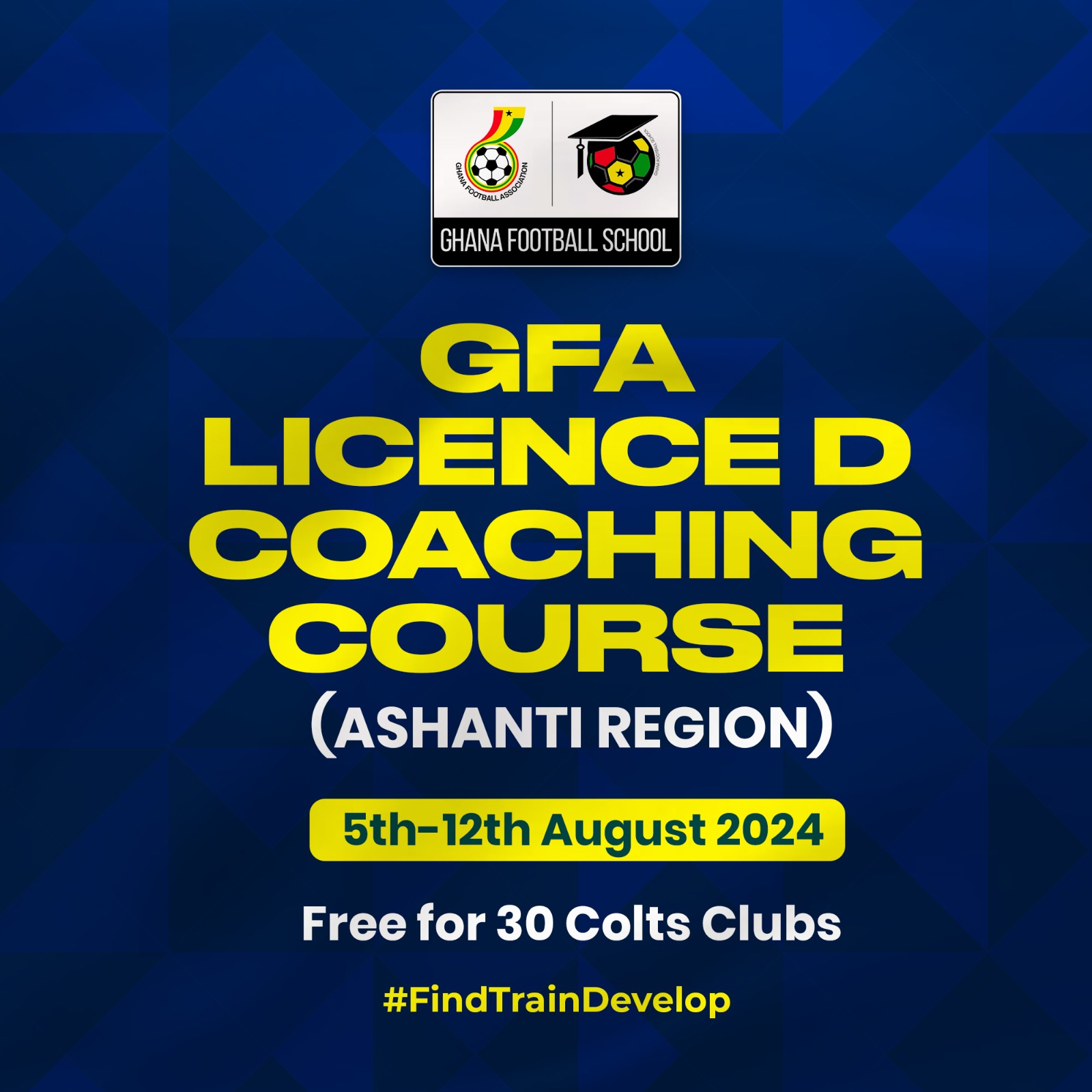 Free Licence 'D' Coaching Course for Colts Clubs begin in Ashanti Region