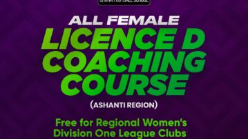 Women's Football Strategy: Division One Ladies complete licence D coaching Course in Ashanti Region