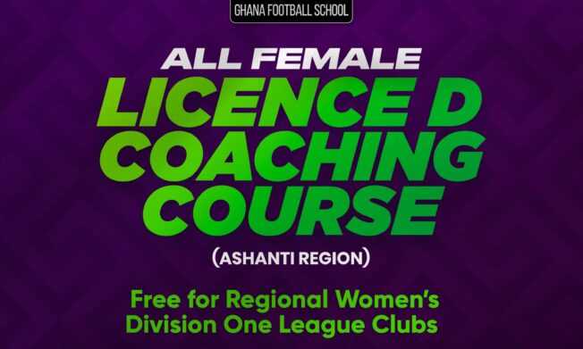 Women's Football Strategy: Division One Ladies complete licence D coaching Course in Ashanti Region